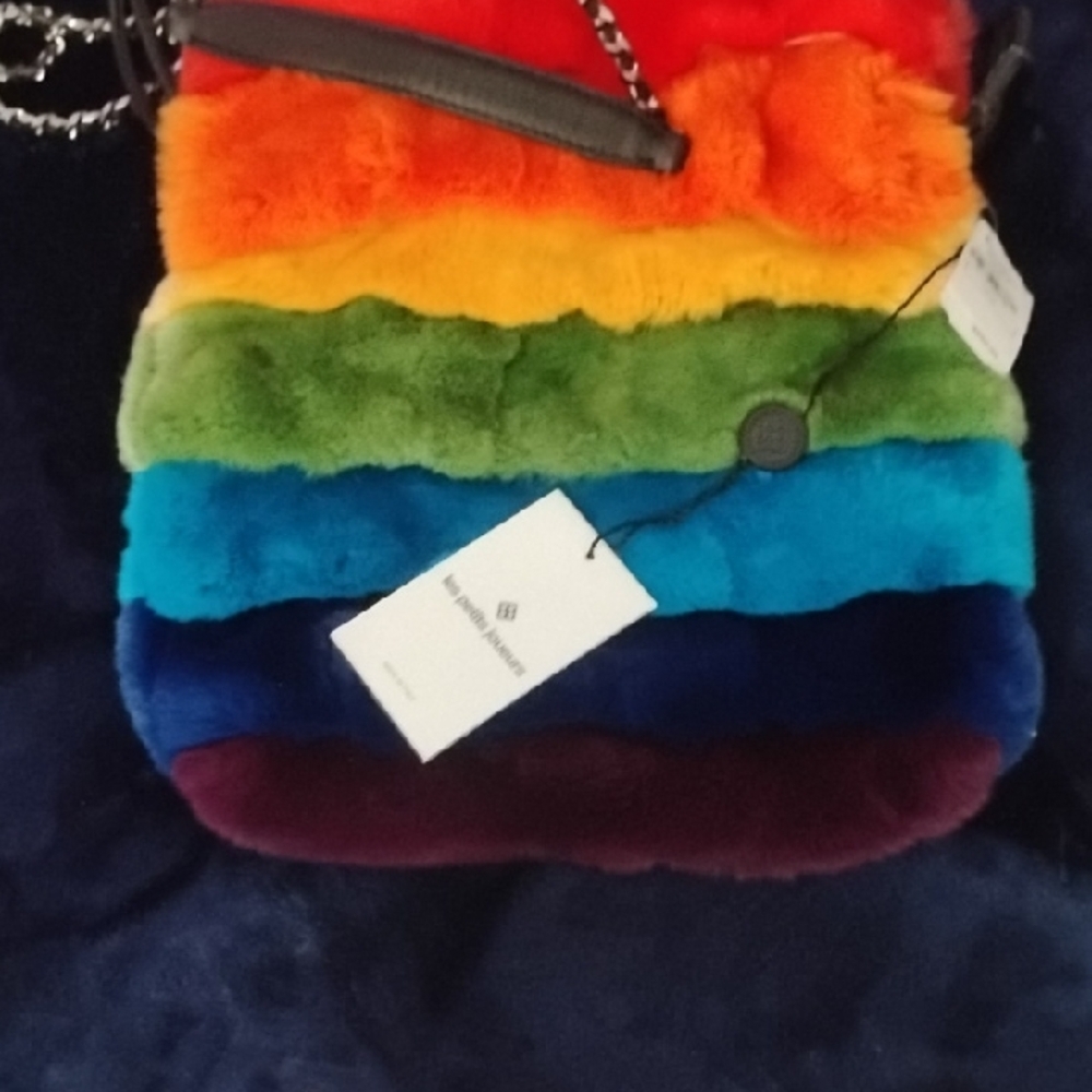 Le petits joueurs Colorful REAL FUR Shoulder Bag